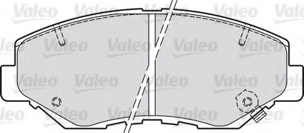 VALEO 598757 Комплект гальмівних колодок, дискове гальмо