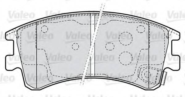 VALEO 598648 Комплект гальмівних колодок, дискове гальмо