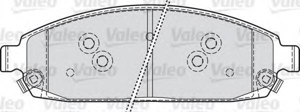 VALEO 598872 Комплект гальмівних колодок, дискове гальмо