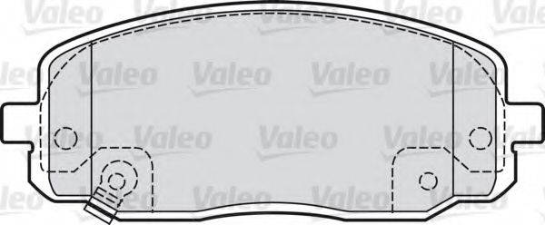 VALEO 598707 Комплект гальмівних колодок, дискове гальмо
