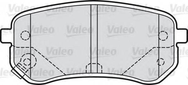 VALEO 598706 Комплект гальмівних колодок, дискове гальмо