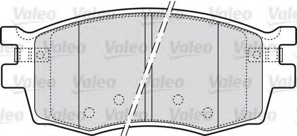 VALEO 598868 Комплект гальмівних колодок, дискове гальмо