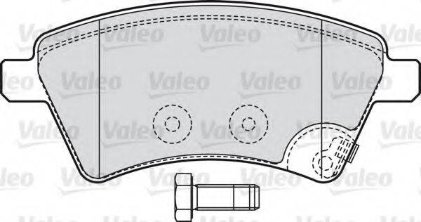 VALEO 598804 Комплект гальмівних колодок, дискове гальмо