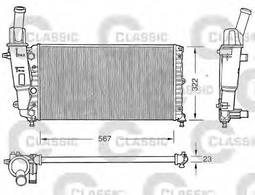 FIAT 46465017 Радіатор, охолодження двигуна