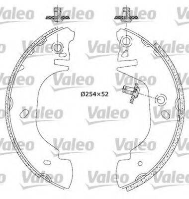 VALEO 554584 Комплект гальмівних колодок