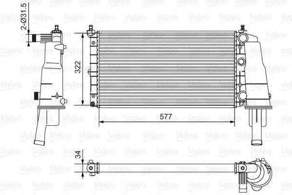 GERI 21557 Радіатор, охолодження двигуна