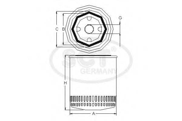 SCT GERMANY SM185 Масляний фільтр