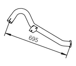 DINEX 62601 Труба вихлопного газу