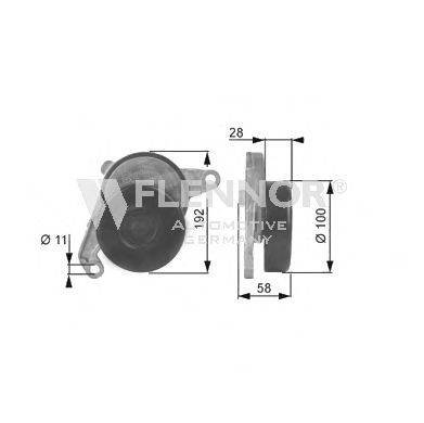 FLENNOR FS99266 Натяжний ролик, полікліновий ремінь