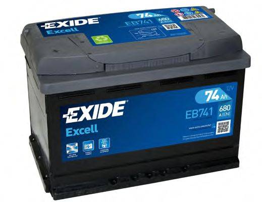 EXIDE EB741 Стартерна акумуляторна батарея; Стартерна акумуляторна батарея