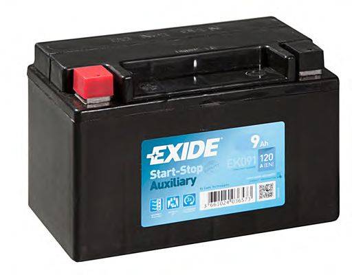 EXIDE EK091 Стартерна акумуляторна батарея; Стартерна акумуляторна батарея