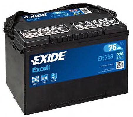 EXIDE EB758 Стартерна акумуляторна батарея; Стартерна акумуляторна батарея