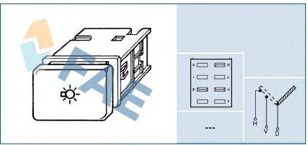 FAE 64880 Вимикач, головне світло; Вимикач