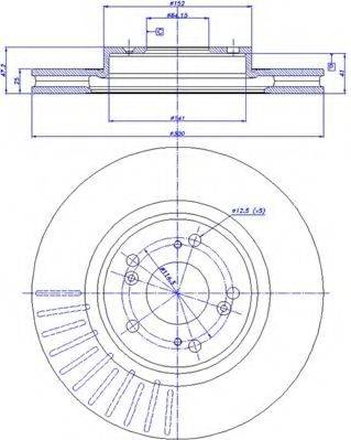 CAR 142340 гальмівний диск