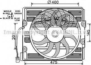 AVA QUALITY COOLING BW7527 Вентилятор, охолодження двигуна