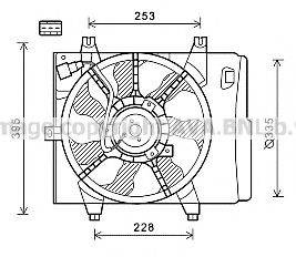 AVA QUALITY COOLING KA7526 Вентилятор, охолодження двигуна