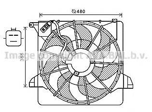 KIA 253802P000 Вентилятор, охолодження двигуна