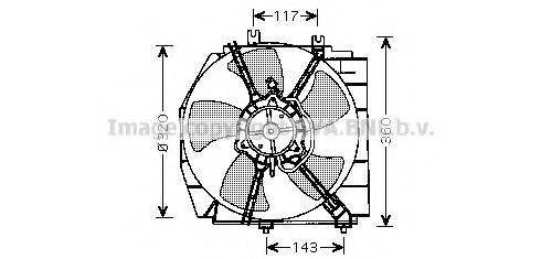 AVA QUALITY COOLING MZ7514 Вентилятор, охолодження двигуна