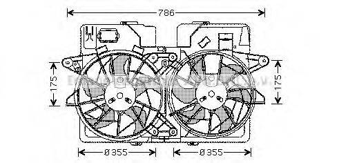 AVA QUALITY COOLING MZ7532 Вентилятор, охолодження двигуна