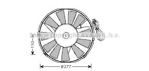 AVA QUALITY COOLING OL7523 Вентилятор, охолодження двигуна