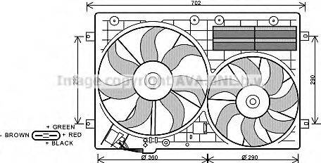 VW 1K0959455AG Вентилятор, охолодження двигуна