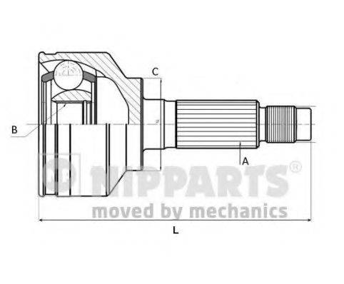 HONDA 44014-SDE-T51 Шарнірний комплект, приводний вал