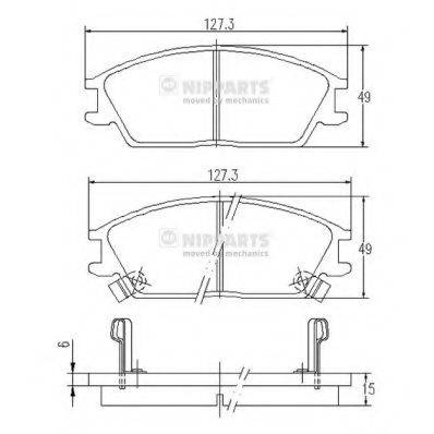 NIPPARTS J3600539 Комплект гальмівних колодок, дискове гальмо