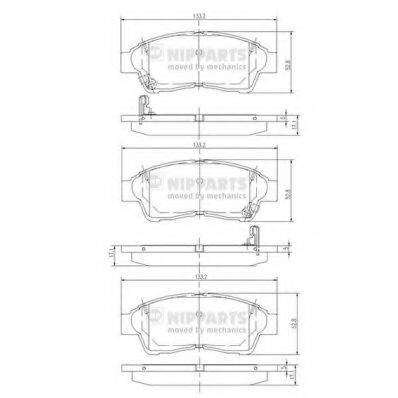 NIPPARTS J3602064 Комплект гальмівних колодок, дискове гальмо