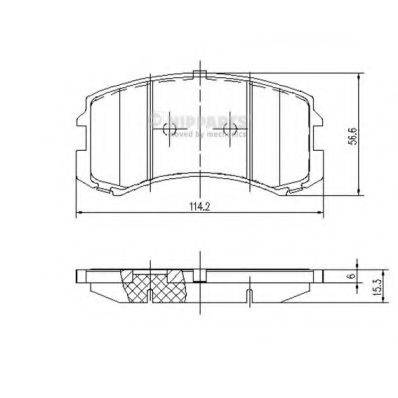 MITSUBISHI MN102878 Комплект гальмівних колодок, дискове гальмо