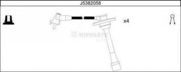 NIPPARTS J5382058 Комплект дротів запалювання
