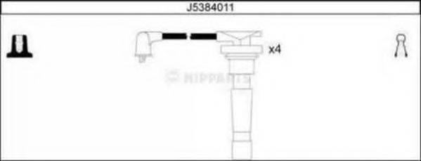 NIPPARTS J5384011 Комплект дротів запалювання