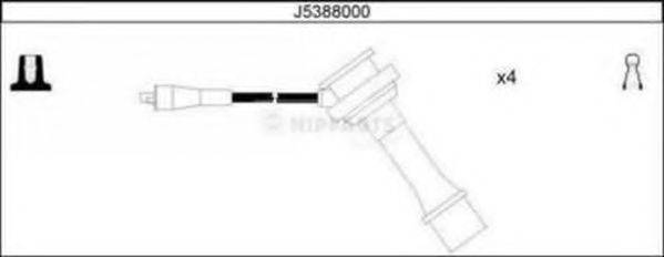 NIPPARTS J5388000 Комплект дротів запалювання