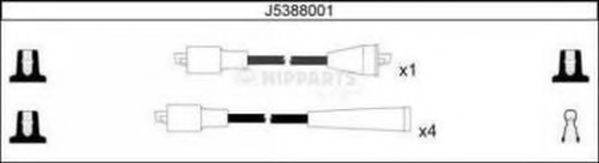 NIPPARTS J5388001 Комплект дротів запалювання