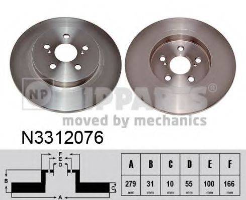 NIPPARTS N3312076 гальмівний диск
