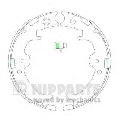NIPPARTS N3502083 Комплект гальмівних колодок, стоянкова гальмівна система