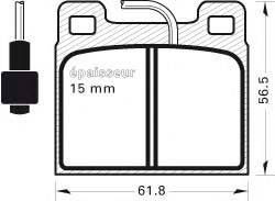 METALFREN 116 Комплект гальмівних колодок, дискове гальмо