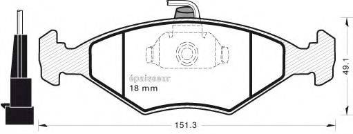MGA 395 Комплект гальмівних колодок, дискове гальмо