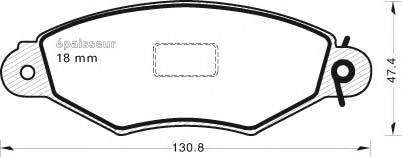 MGA 426 Комплект гальмівних колодок, дискове гальмо