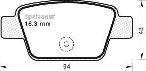 METALFREN 568 Комплект гальмівних колодок, дискове гальмо