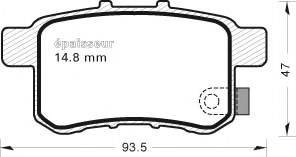 MGA 979 Комплект гальмівних колодок, дискове гальмо
