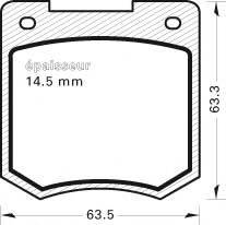 DELPHI LP023 Комплект гальмівних колодок, дискове гальмо