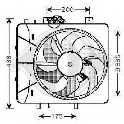 CITROEN/PEUGEOT 1253C6 Вентилятор, охолодження двигуна
