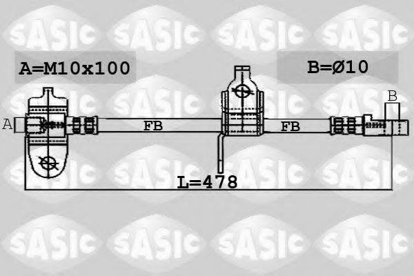 SASIC 6606032 Гальмівний шланг