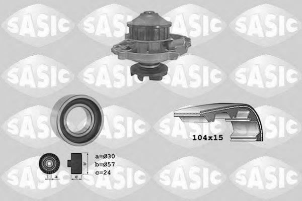 SASIC 3906015 Водяний насос + комплект зубчастого ременя
