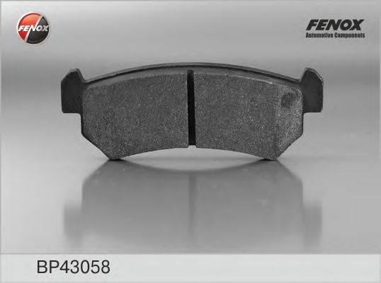 FENOX BP43058 Комплект гальмівних колодок, дискове гальмо
