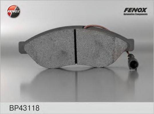 FENOX BP43118 Комплект гальмівних колодок, дискове гальмо