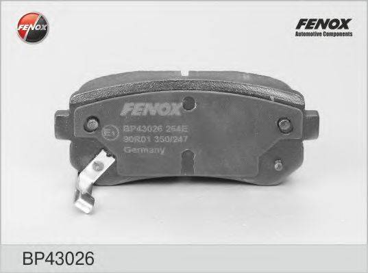 FENOX BP43026 Комплект гальмівних колодок, дискове гальмо