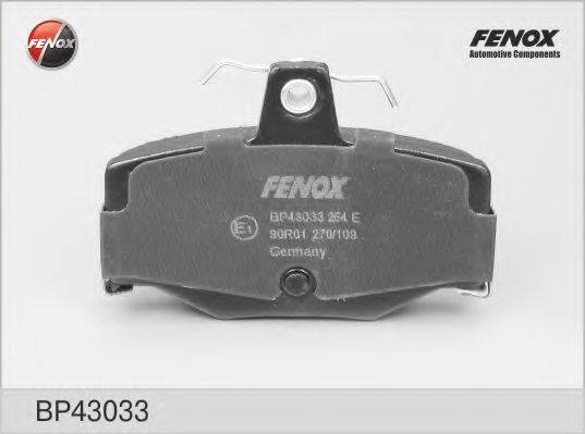 FENOX BP43033 Комплект гальмівних колодок, дискове гальмо