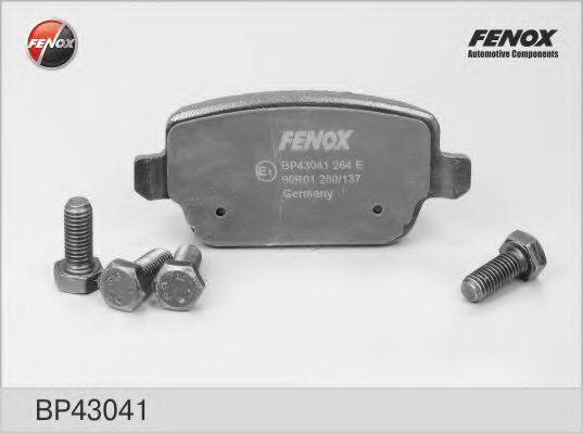 FENOX BP43041 Комплект гальмівних колодок, дискове гальмо
