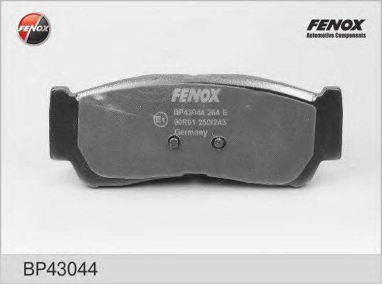 FENOX BP43044 Комплект гальмівних колодок, дискове гальмо